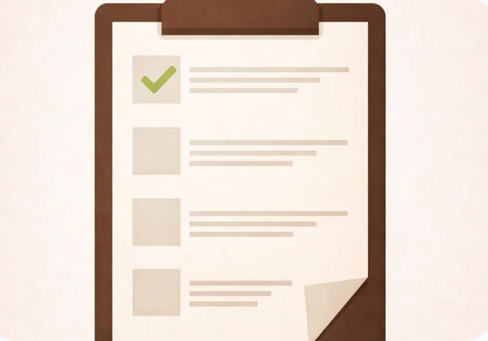 Checklist icon representing website project scope and direction